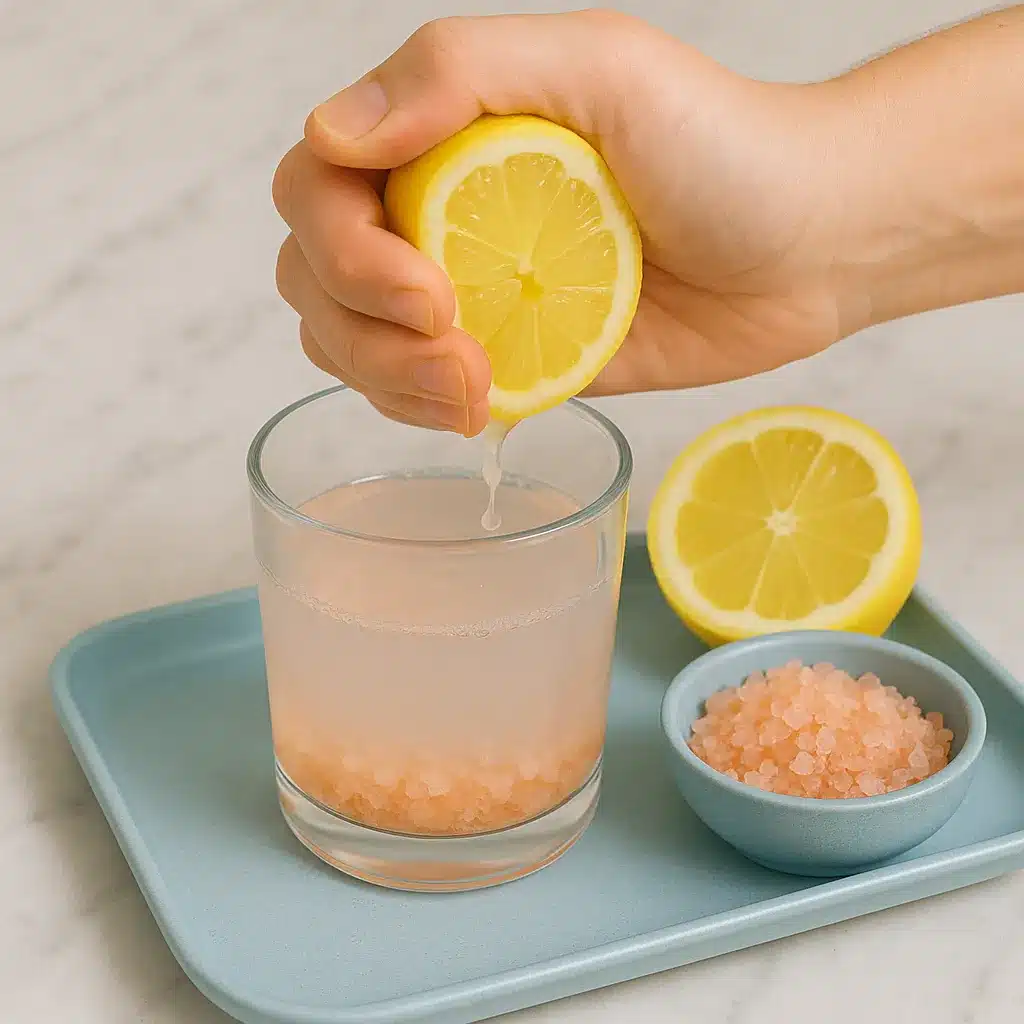Discover the Pink Salt Trick for Weight Loss: Proven Recipe to Burn Fat Effectively 8 Adding lemon to pink salt detox drink
