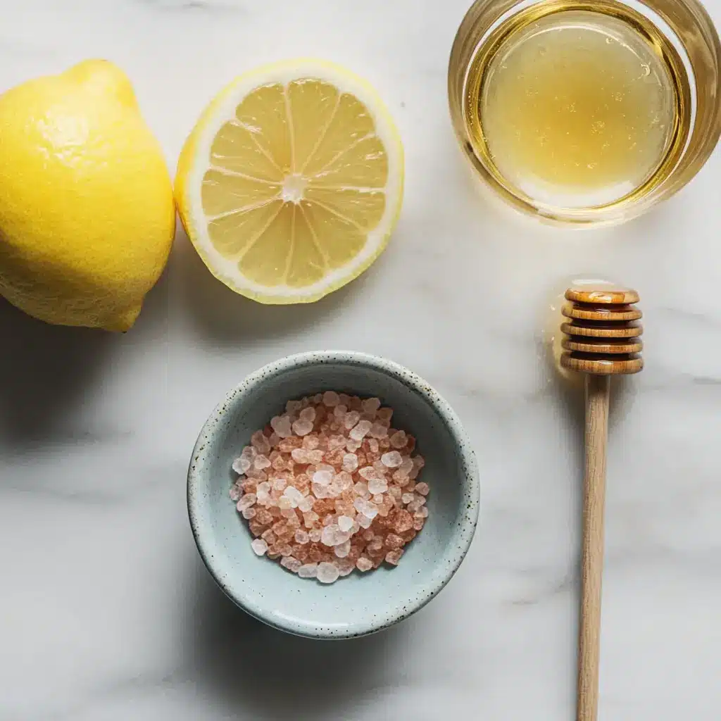 Pink Salt Diet Recipe: A Simple Morning Ritual for Wellness 2 pink salt diet recipe ingredients flat lay