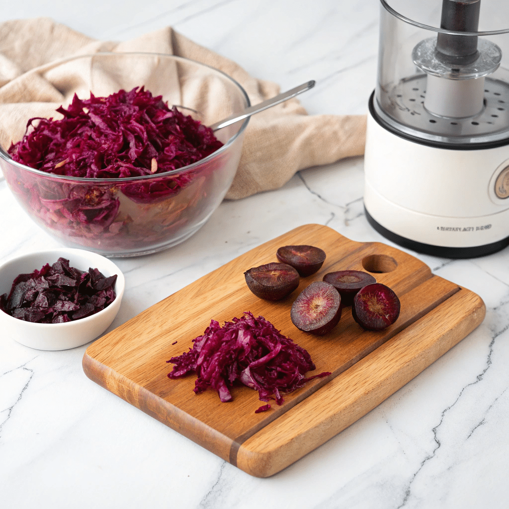 Purple Peel Recipe: Unlocking the Power of Purple for Health and Flavor Purple Peel Recipe chopping purple cabbage and plum